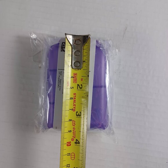 Quwei Pocket Pharmacy With Medicine Labels NEW Purple -Pill Box -Mini Organizer - Picture 7 of 9
